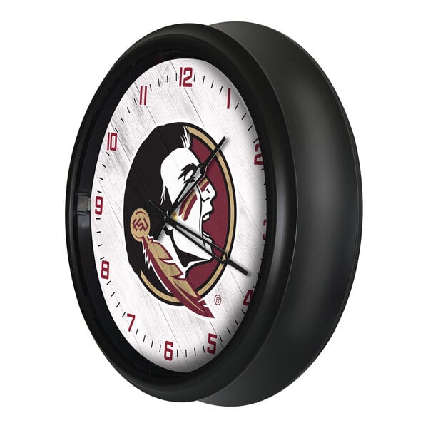 Holland Bar Stool 14" Florida State (Head) Indoor / Outdoor LED Wall Clock