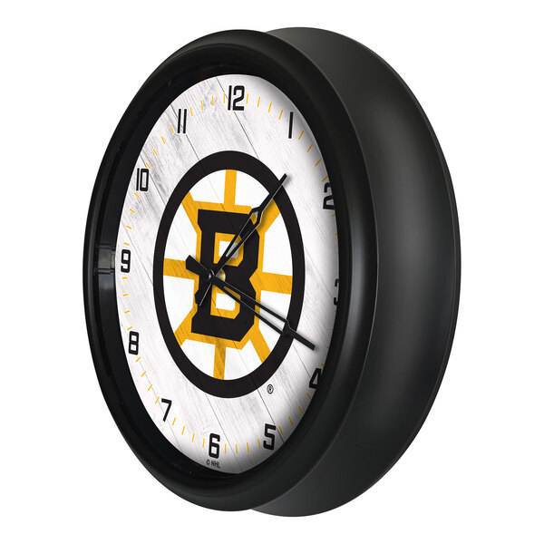 Holland Bar Stool 14" Boston Bruins Indoor / Outdoor LED Wall Clock