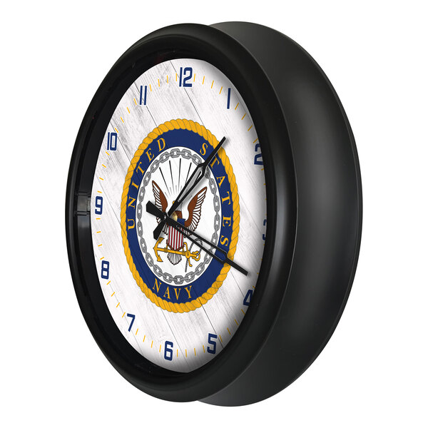 Holland Bar Stool 14" United States Navy Indoor / Outdoor LED Wall Clock