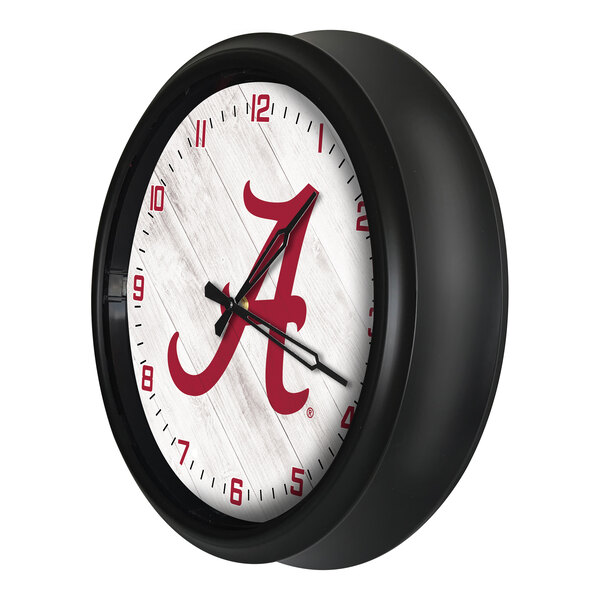 Holland Bar Stool 14" University of Alabama (Script A) Indoor / Outdoor LED Wall Clock