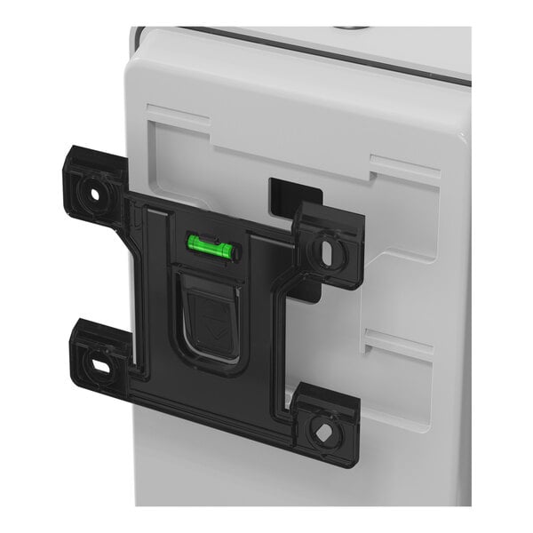 A white and black Kimberly-Clark Professional ICON™ automatic soap/sanitizer dispenser with a black mosaic faceplate and a green light.