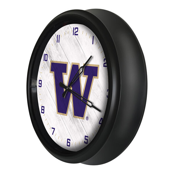 Holland Bar Stool 14" University of Washington Indoor / Outdoor LED Wall Clock