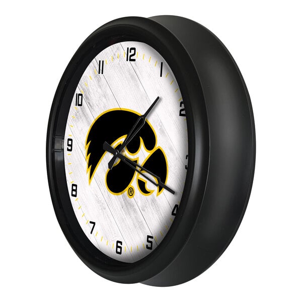 Holland Bar Stool 14" University of Iowa Indoor / Outdoor LED Wall Clock