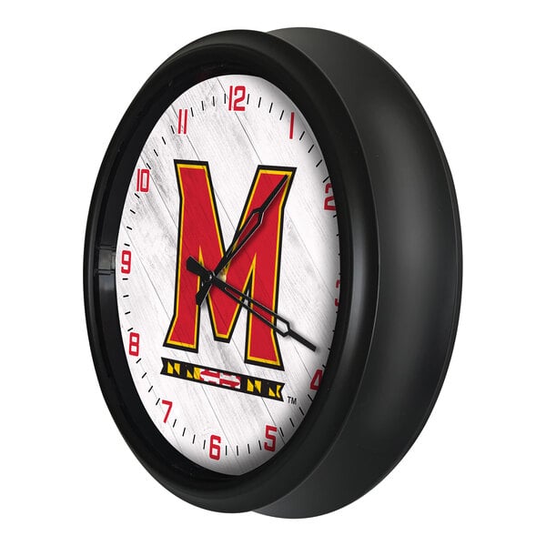 Holland Bar Stool 14" University of Maryland Indoor / Outdoor LED Wall Clock