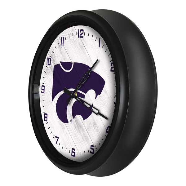 Holland Bar Stool 14" Kansas State University Indoor / Outdoor LED Wall Clock