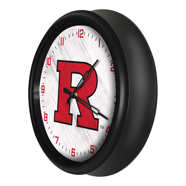 Holland Bar Stool 14" Rutgers Indoor / Outdoor LED Wall Clock
