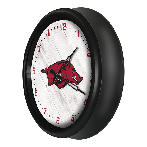 Holland Bar Stool 14" University of Arkansas Indoor / Outdoor LED Wall Clock