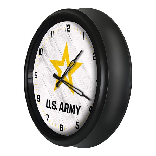 Holland Bar Stool 14" United States Army Indoor / Outdoor LED Wall Clock