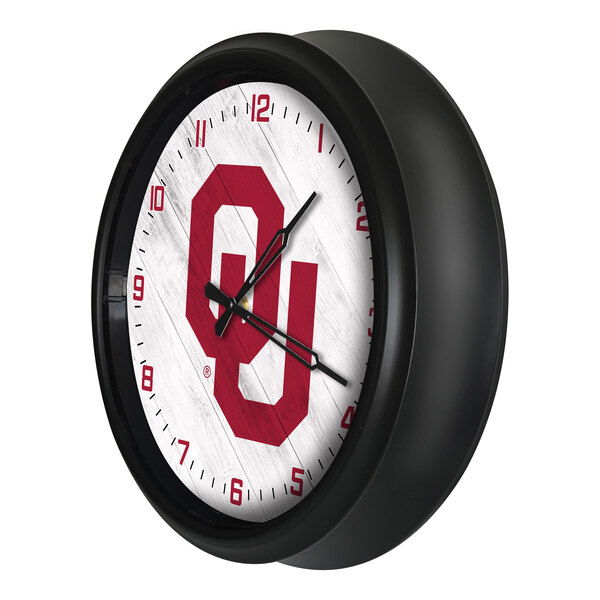 Holland Bar Stool 14" Oklahoma University Indoor / Outdoor LED Wall Clock