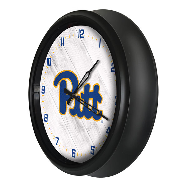 Holland Bar Stool 14" University of Pittsburgh Indoor / Outdoor LED Wall Clock