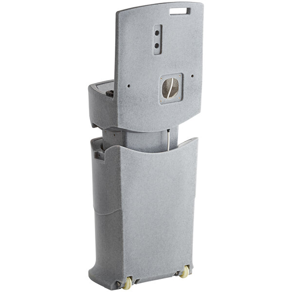 A Lavex single mobile hand wash station with wheels.