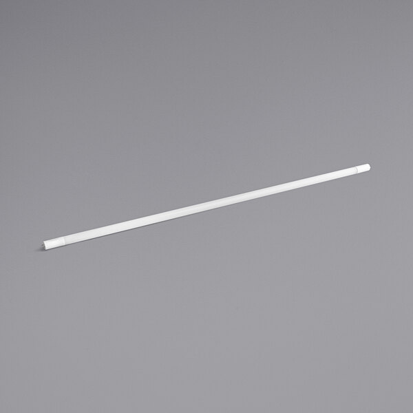 A white TCP LiberaT8 LED tube with a long handle on a gray background.