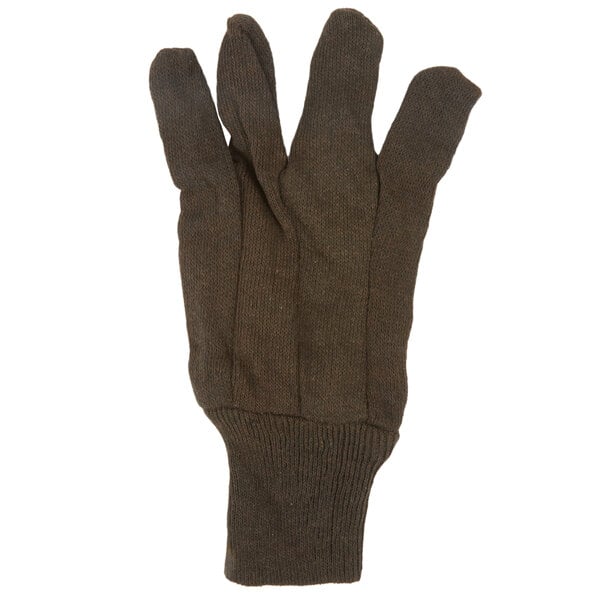 Brown Jersey Gloves, Large - 12 Pack 