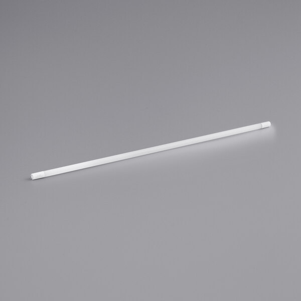 A white rectangular TCP LiberaT8 LED tube with frosted plastic on a gray surface.