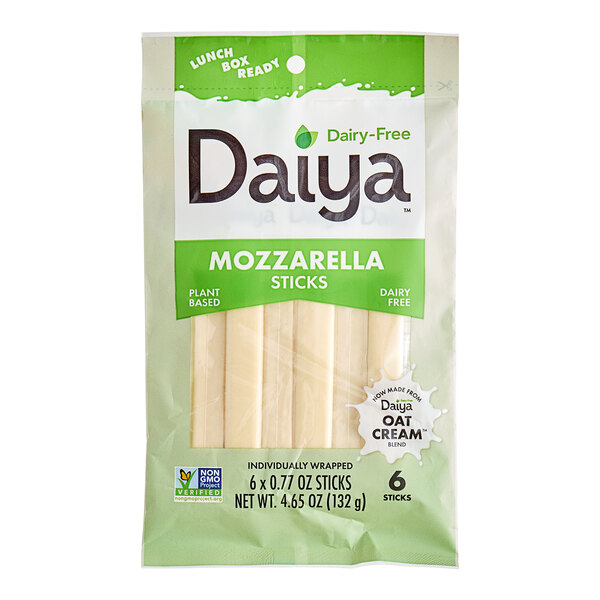 A package of Daiya Mozzarella-Style Cheese Sticks.