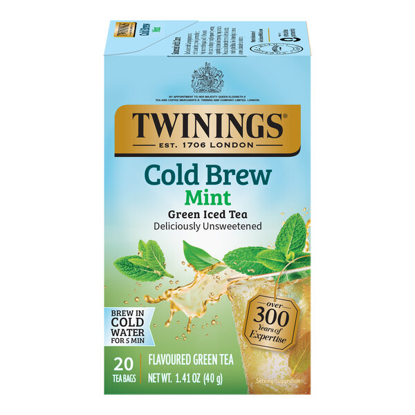 Twinings Green Tea with Mint Cold Brewed Iced Tea Bags - 20/Box
