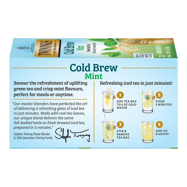 Twinings Green Tea with Mint Cold Brewed Iced Tea Bags - 20/Box