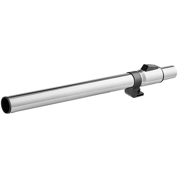 A stainless steel Lavex wand with a black rubber holder.