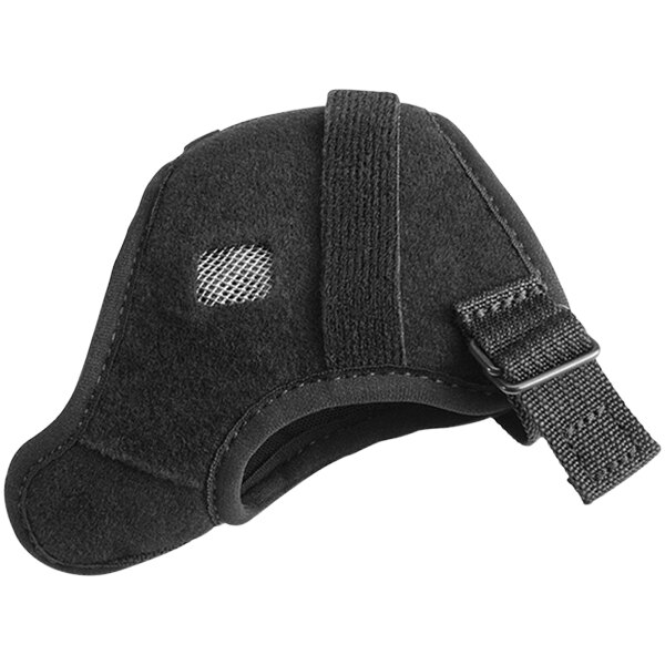 A black Zebra left hand wrap with a strap.