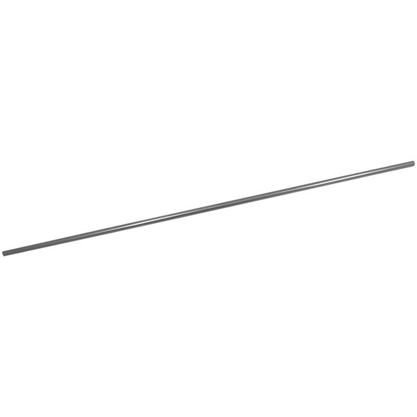 A long thin metal rod with a white background.