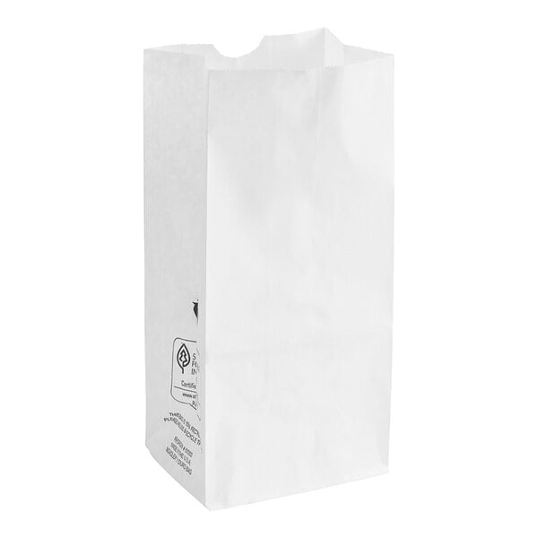 A Duro white paper bag with a handle and black text.