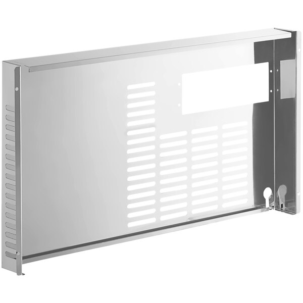 An Avantco stainless steel grille for a display refrigerator.