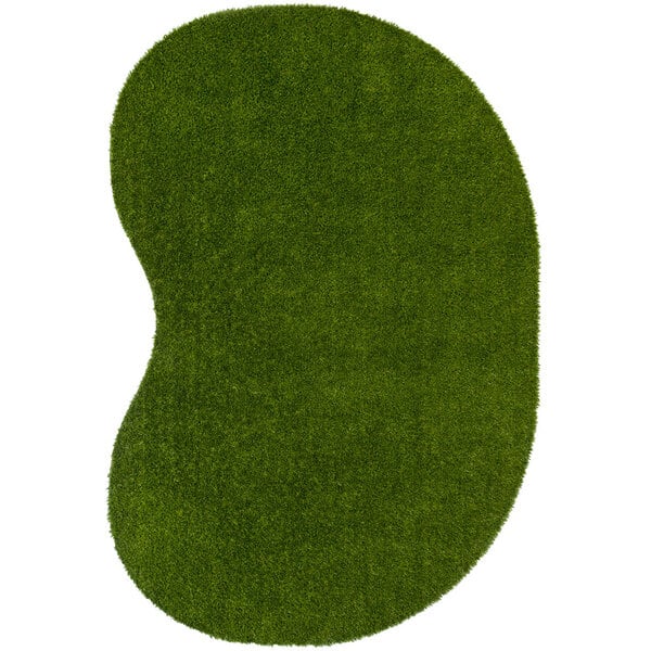 A green Joy Carpets Kid Essentials oval area rug.