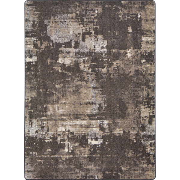 A Joy Carpets chocolate area rug with a brown and grey pattern.