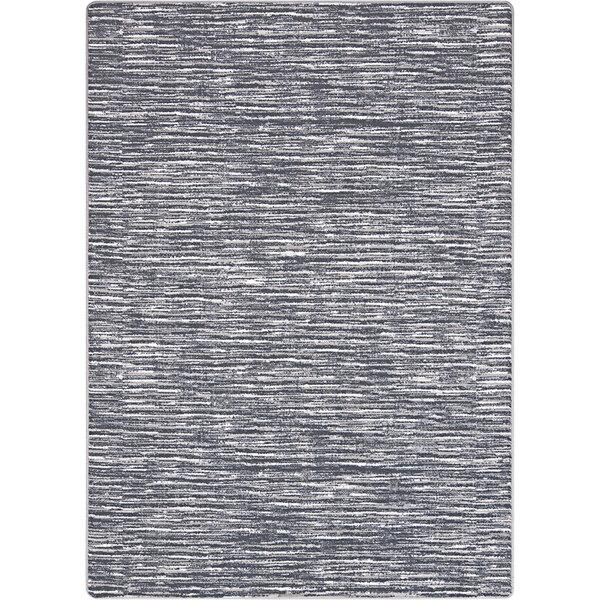 A close up of a Joy Carpets Anchor rectangle area rug with a gray and white pattern.