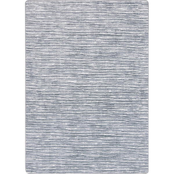 A close up of a grey Joy Carpets Impressions area rug with a white stripe.