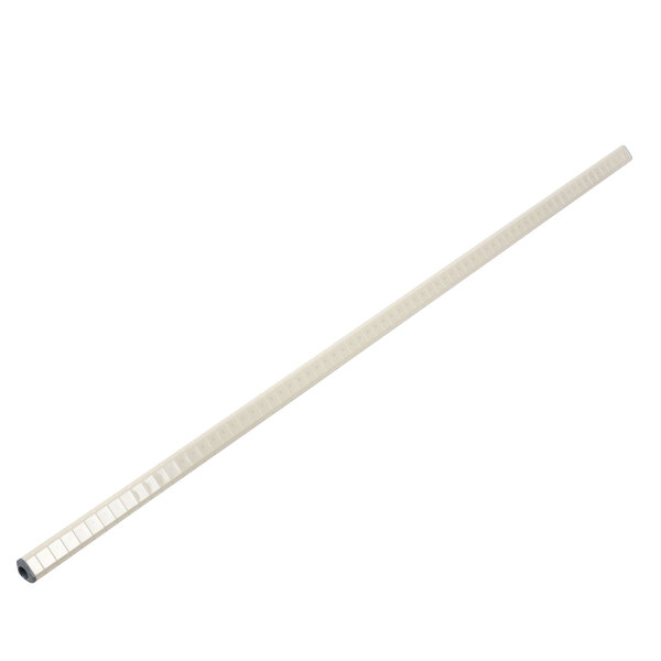 A long white metal rod with white plastic end caps.
