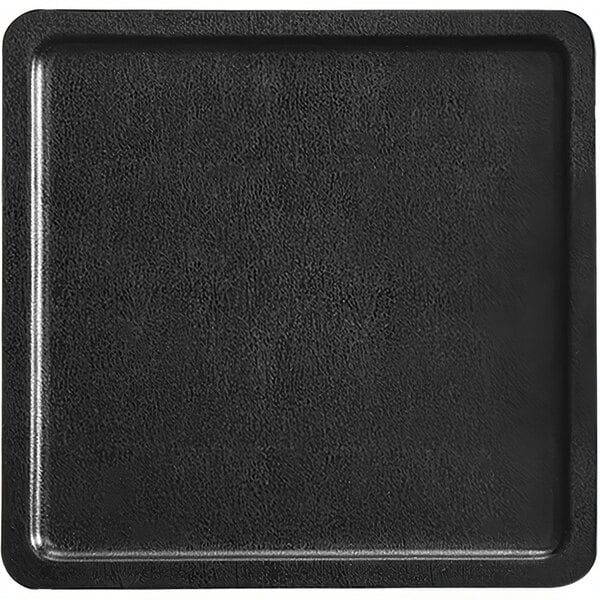 A black square melamine tray.