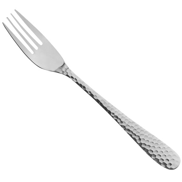 A Sola the Netherlands stainless steel dessert fork with a silver handle.