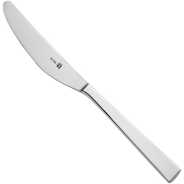 A Sola stainless steel butter knife with a silver handle.