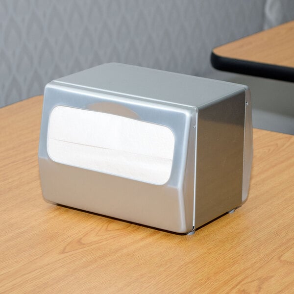 San Jamar Stainless Steel Tabletop Napkin Dispenser H900X