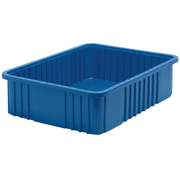 A Quantum blue heavy-duty dividable container.