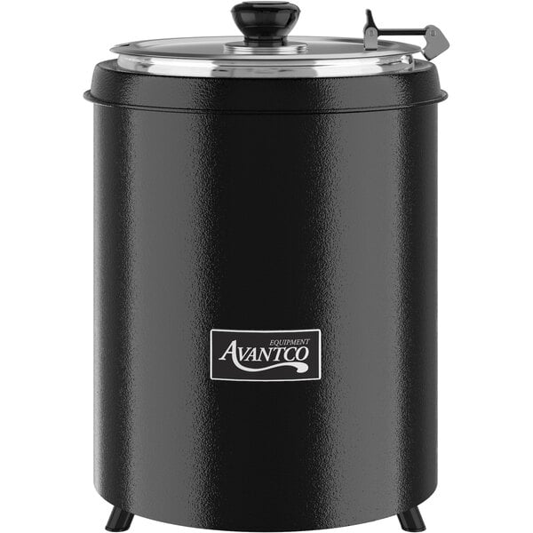 C.A.C. ELSW-100K, 10.5 Qt Countertop Stainless Steel Black Electric Soup  Warmer, 400W