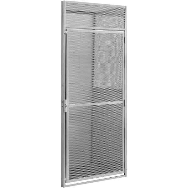 A Hallowell single tier locker door with a mesh screen.