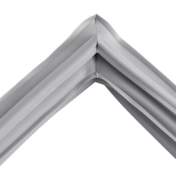 A white gasket with a curved corner.