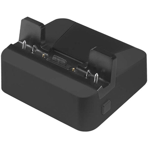 A black Zebra 1-slot charge cradle for ET5 tablets with multiple slots.