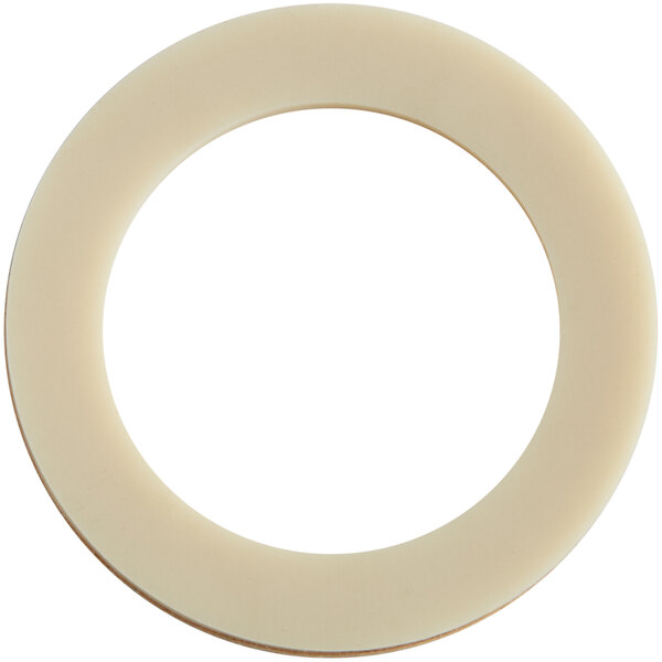 A white circle with a white border.