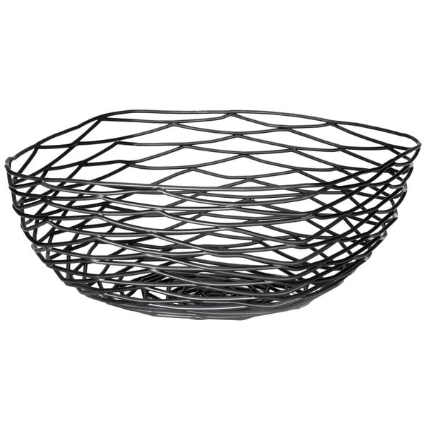 Tablecraft BK17310 Artisan Square Black Wire Basket - 10