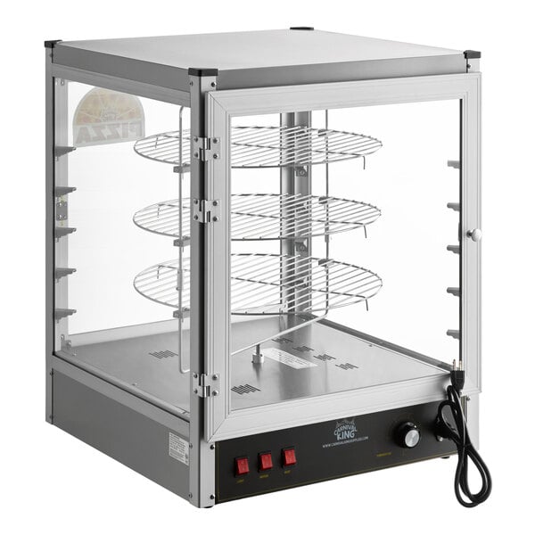 Carnival King HPWR-18D2 18" Full Service Pizza Display Warmer / Merchandiser - 120V, 500W