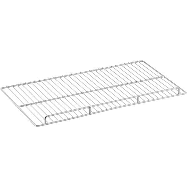 A metal rack for a ServIt heated display case on a white background.