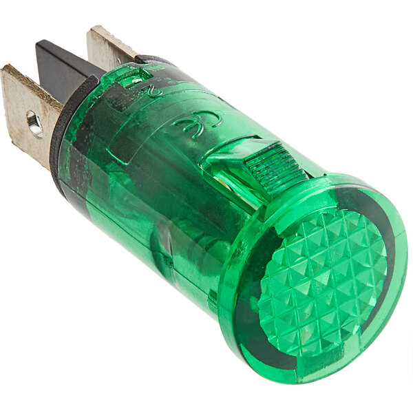 A green round "Power" indicator light with a round cap.