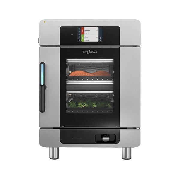 An Alto-Shaam Converge Series multi cook oven with food inside.