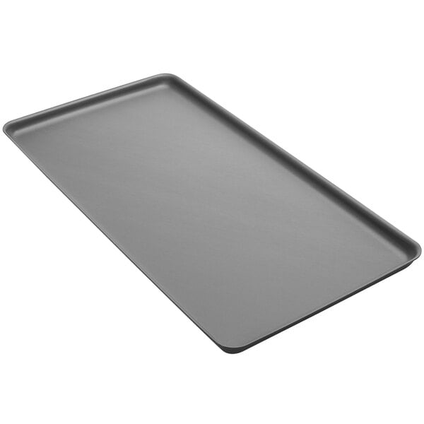 An American Metalcraft rectangular deep dish pizza pan with a gray hard coat.