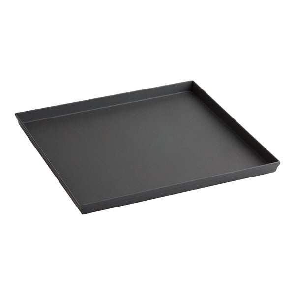 An American Metalcraft black square aluminum pizza pan.