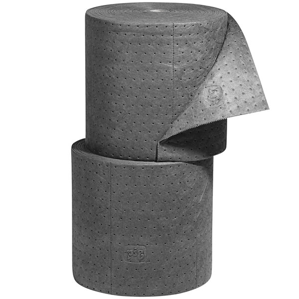 A close-up of a New Pig heavy weight absorbent mat roll.