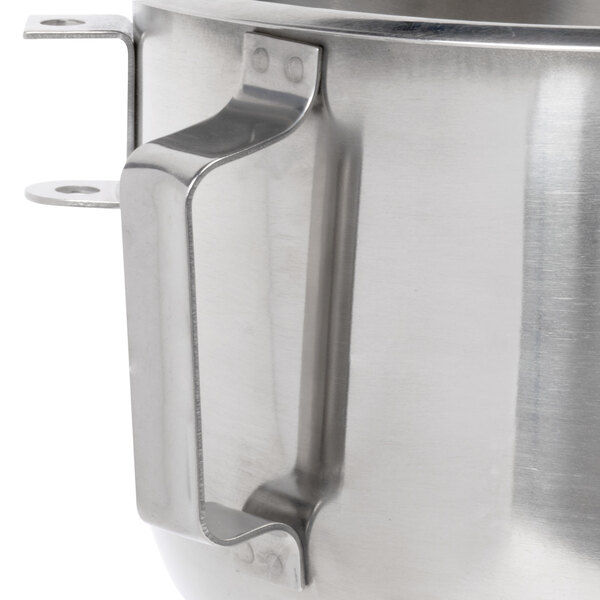 A Globe stainless steel mixing bowl with handles.